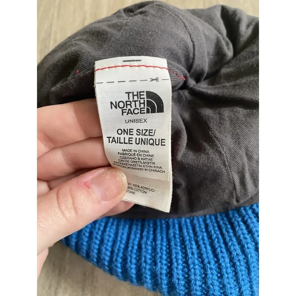 the north face thermoball blue beanie one size unisex vintage